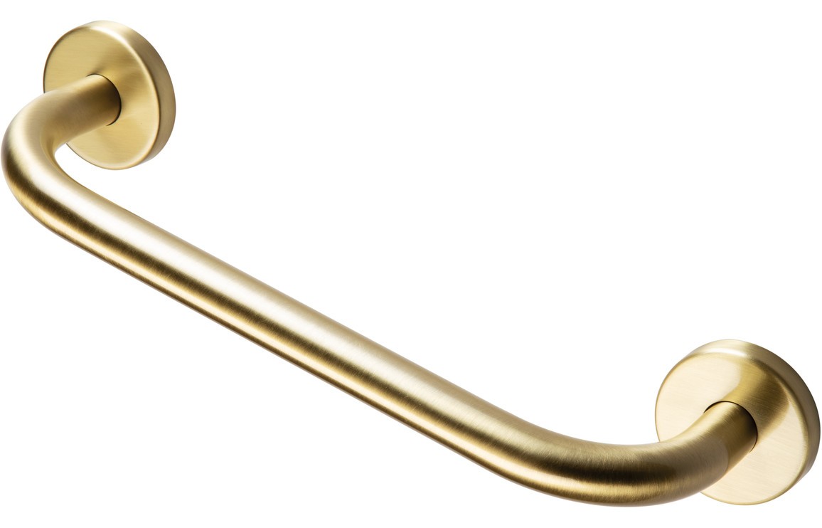 Straight 64cm Grab Rail - Brushed Brass [PLUM105495]