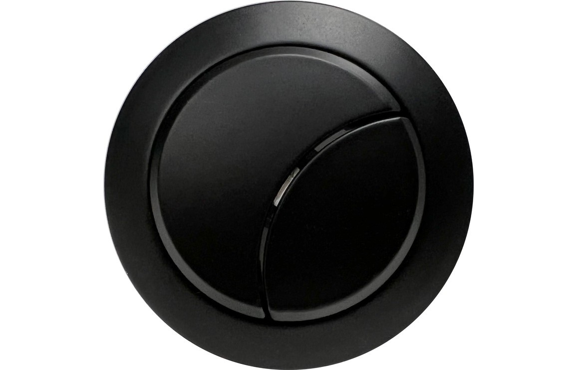Dual Push Button Cover (Rod) - Matt Black [PLUM106326]
