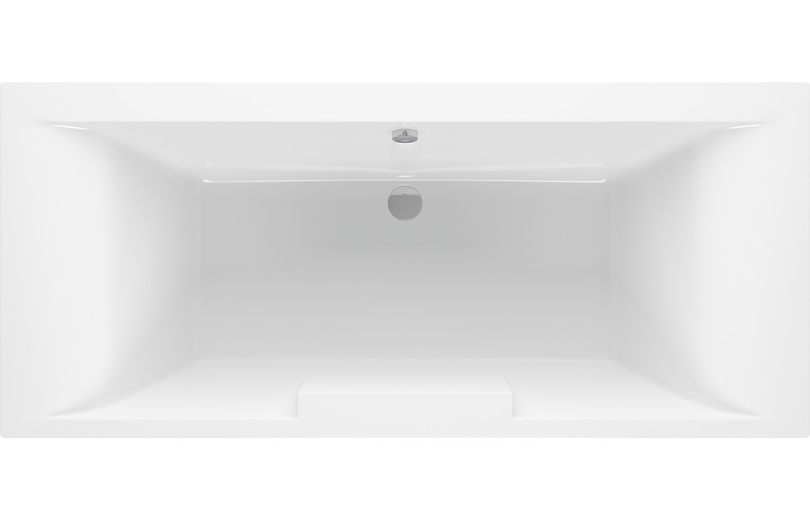 Macerato Deluxe Square Double Ended 1700x750x550mm 0TH Bath w/Legs [PLUM105670]