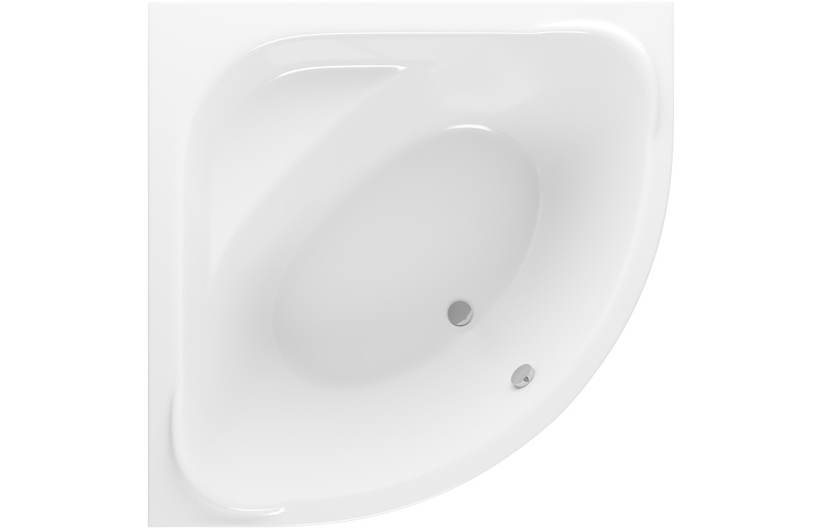 Trieste Standard 1350x1350x620mm 0TH Corner Bath w/Legs [PLUM105677]