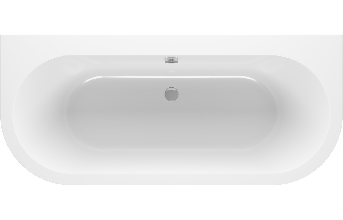 Saluzzo Back To Wall SUPERCAST 1700x750x600mm 0TH Bath w/Legs [PLUM105669]