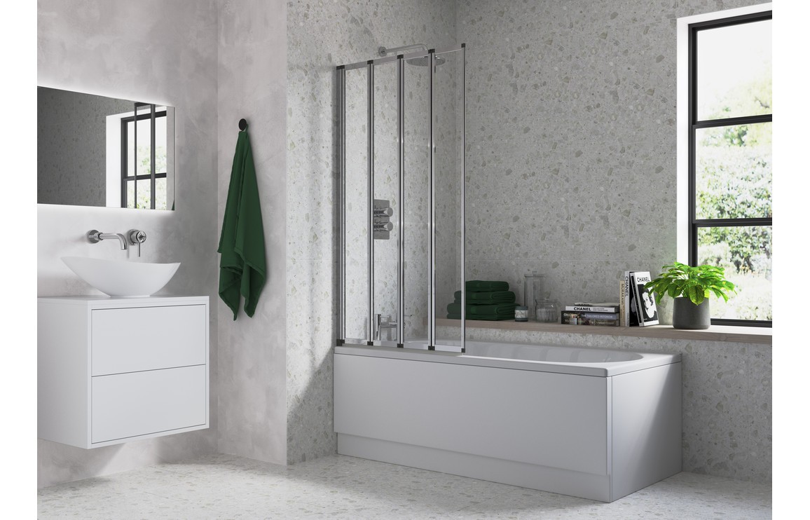 Framed Four Fold Bath Screen [PLUM3777]