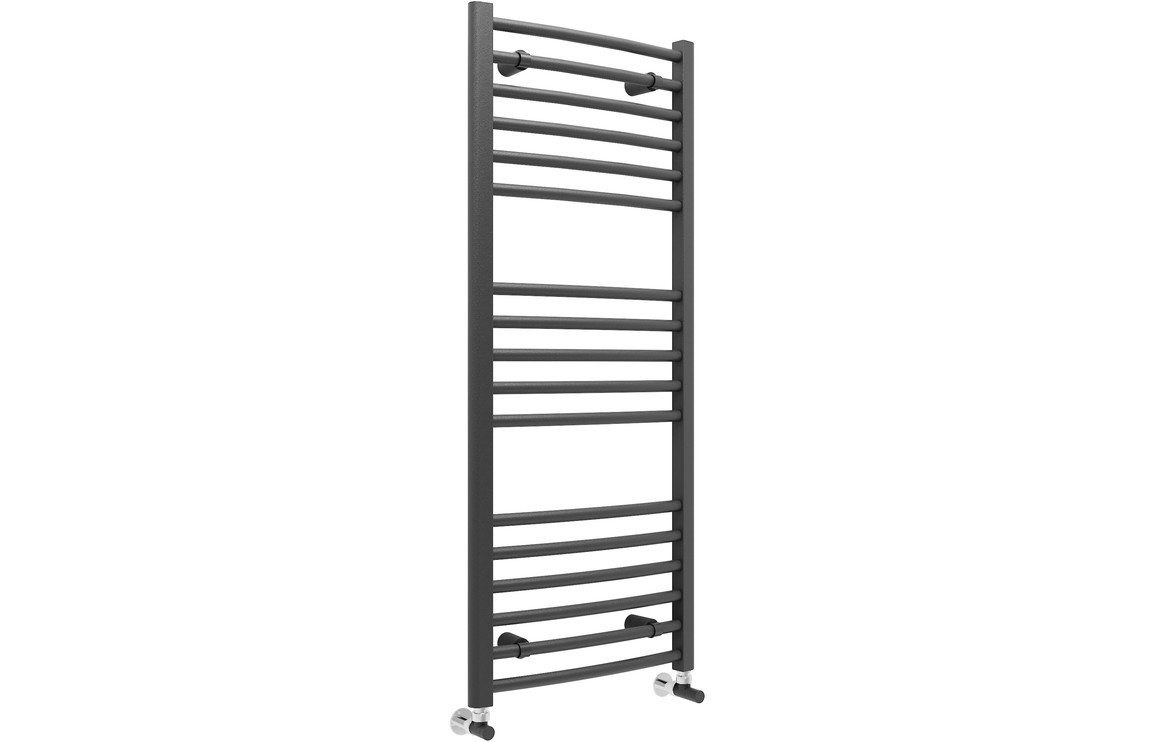 Genoa Curved 30mm Ladder Radiator (500x1200x30mm) - Anthracite [PLUM102981]