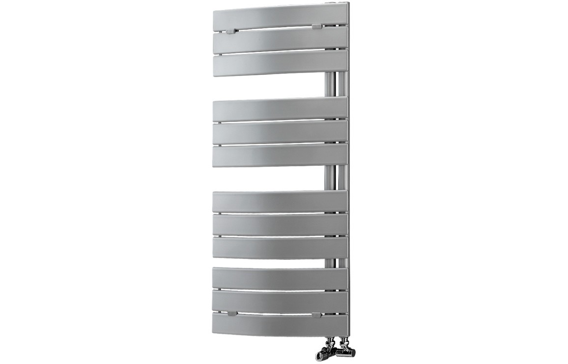 Quarona Curved Panel Ladder Radiator (550x1080x49mm) - Chrome [PLUM102998]