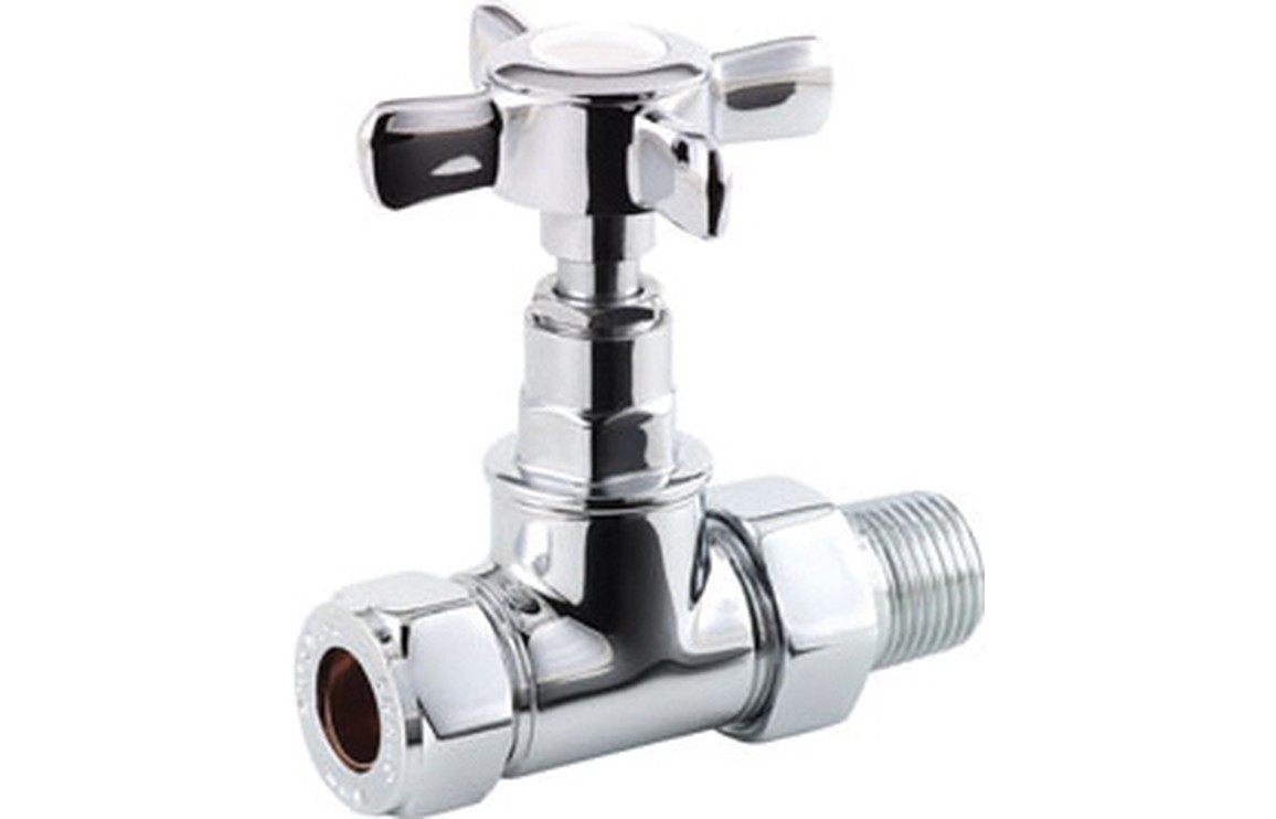 Crosshead Radiator Valves - Straight [PLUM103024]