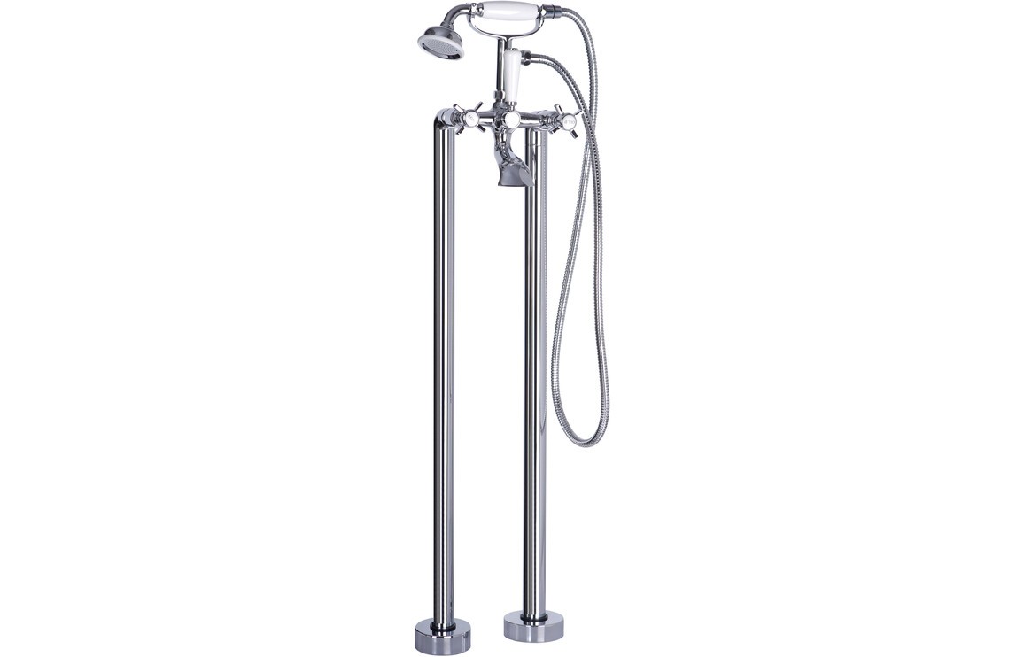 Bergamo Floor Standing Bath/Shower Mixer - Chrome [PLUM105734]
