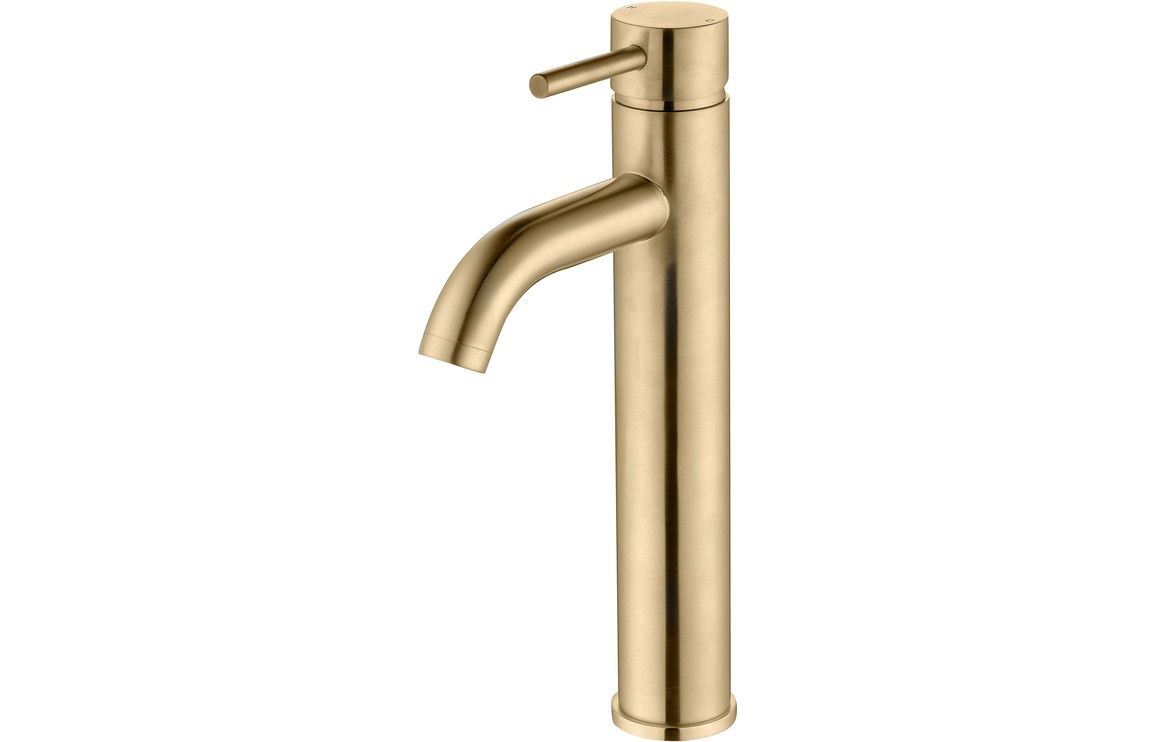 Piacenza Tall Basin Tap - Brushed Brass [PLUM105806]