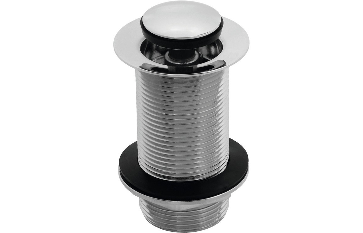 Unslotted Round Basin Waste - Chrome [PLUM105683]