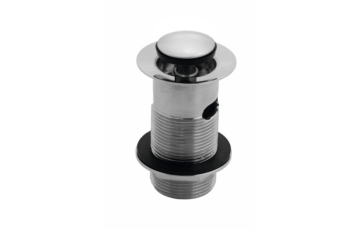 Slotted Round Basin Waste - Chrome [PLUM105684]