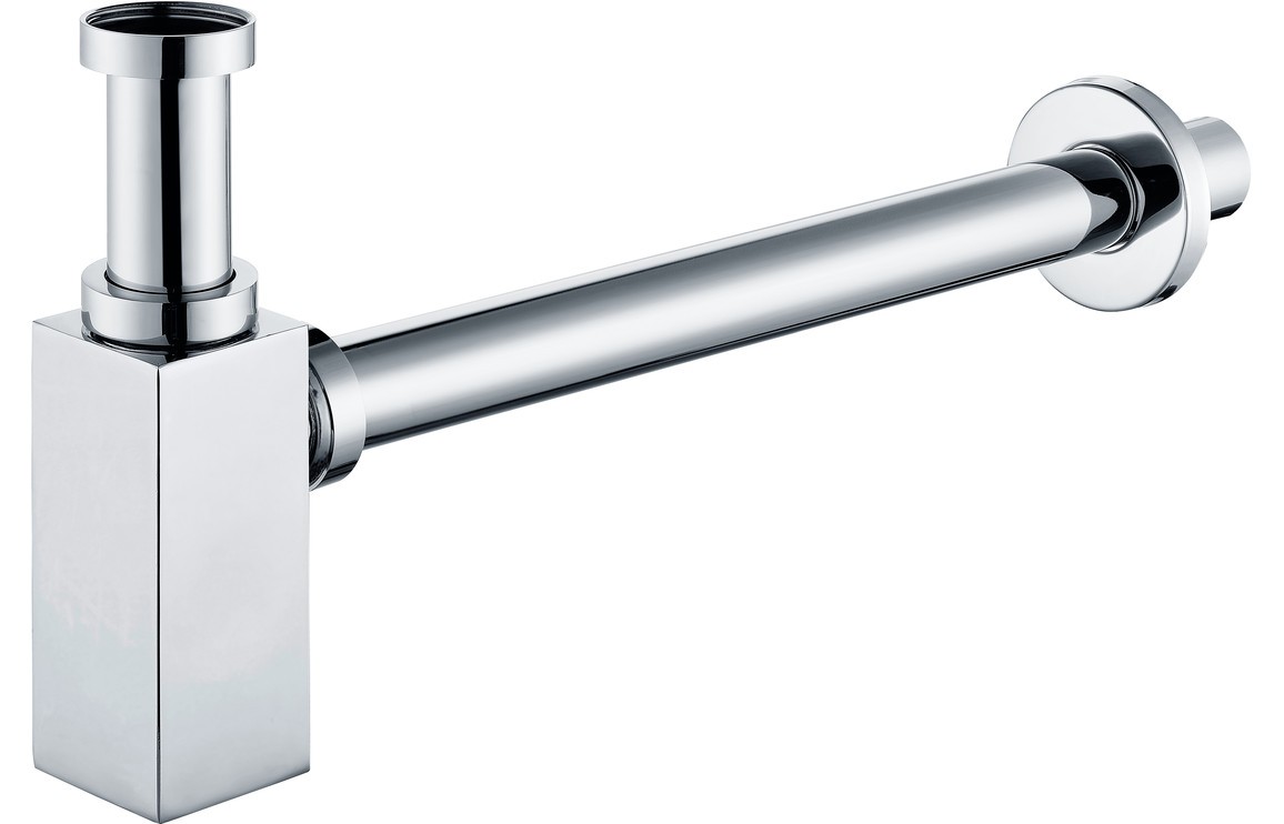 Square Bottle Trap - Chrome [PLUM105681]