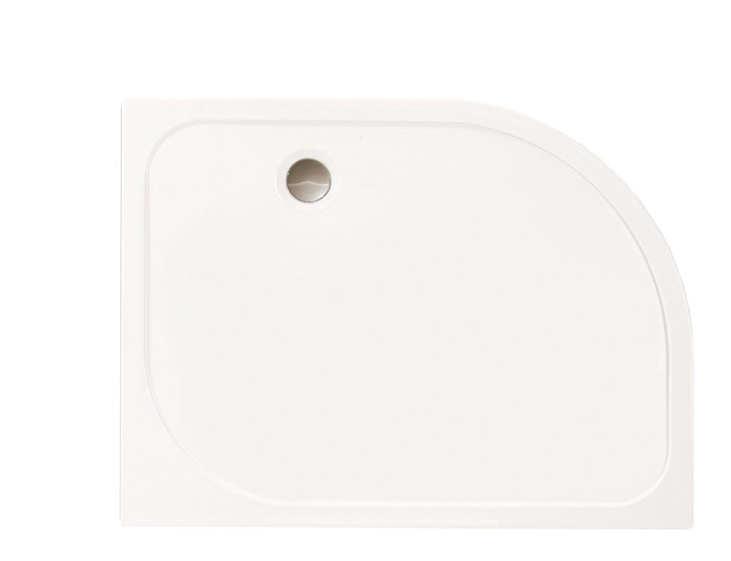 Merlyn MStone Right Hand Offset Quadrant Shower Tray with Waste 1000x800mm White [D108QR]