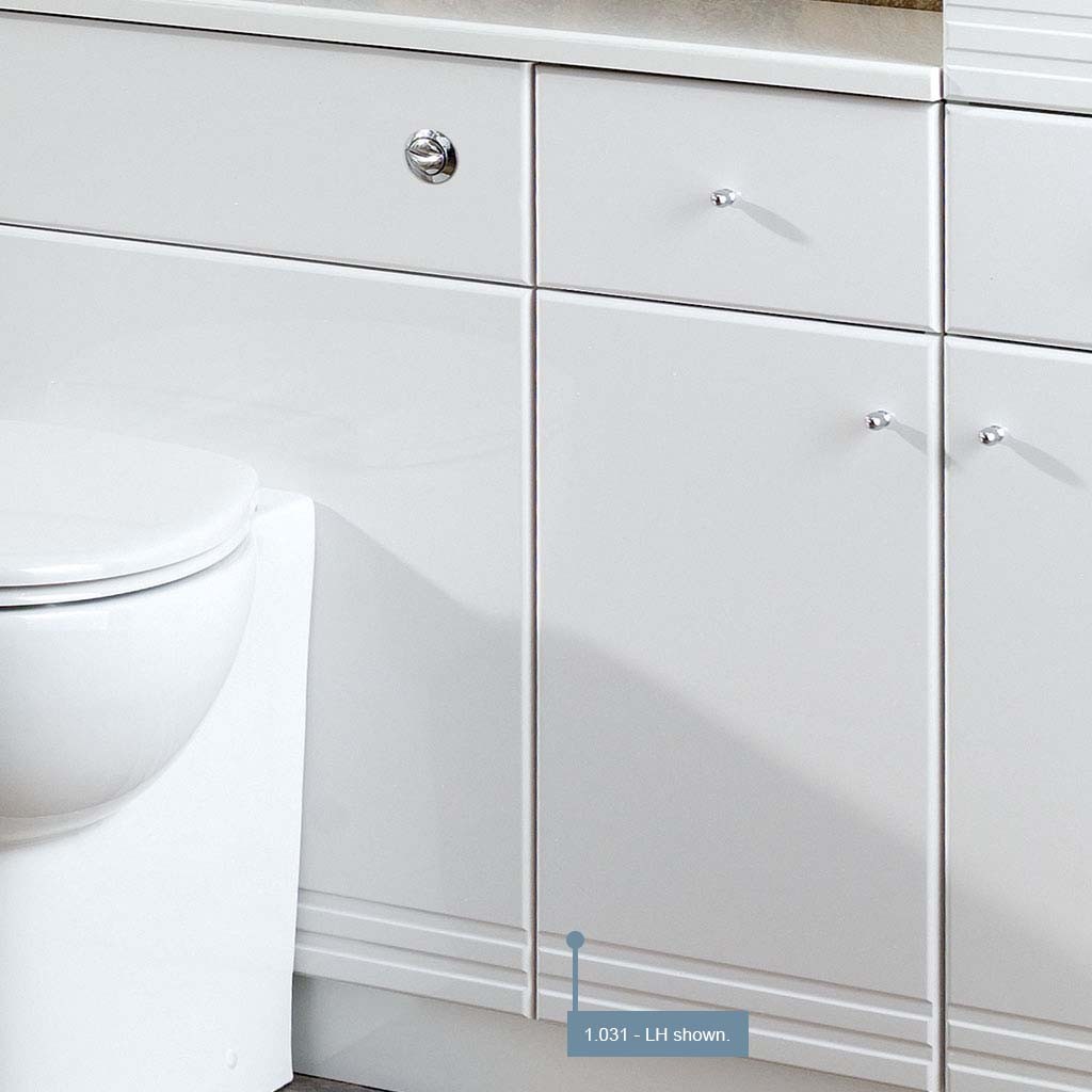 EASTBROOK 1.030 Bonito 30cm RH Base Drawer Unit White (Plinth Sold Separately)