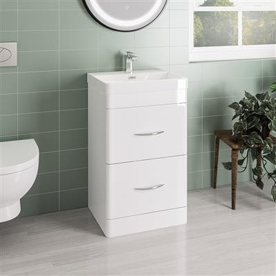 EASTBROOK 36.0044 Cavone 50 Drawer Base Unit HG White (Basin Sold Separately)