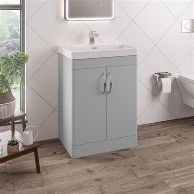 EASTBROOK 36.0048 Cavone 60 Door Base Unit Matt Grey (Basin Sold Separately)