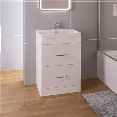 EASTBROOK 36.0054 Cavone 80 Drawer Base Unit HG White (Basin Sold Separately)