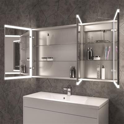 EASTBROOK 40.1025 Cassio 1200x700mm 3 Door LED Mirror Cabinet  