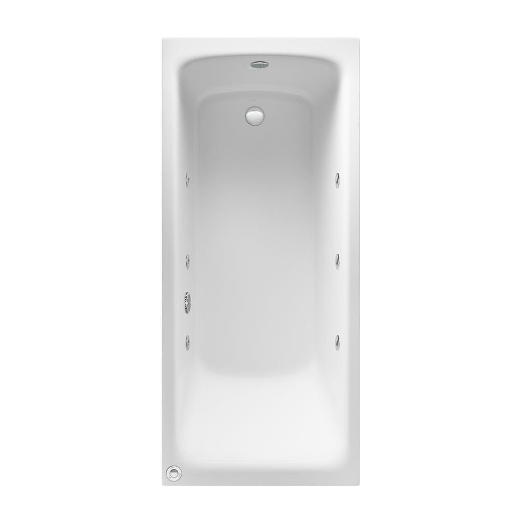 EASTBROOK 42.2006 Rockall Single Ended 6 Jet Whirlpool Bath 1700 x 750mm (440mm depth) Beauforte (Bath Panels NOT Included)