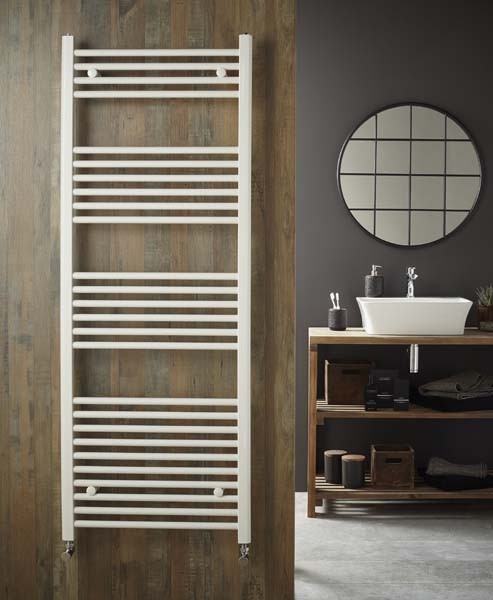 Redroom ELN180050 Elan Straight Radiator 1800x500mm White (Radiator Valves NOT Included)