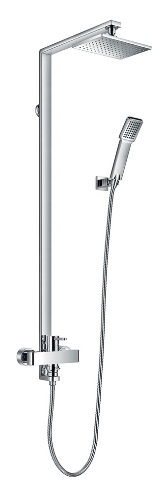 Flova ESMSHVRR Essence Exposed Manual Shower Column with Handshower Set & Overhead Shower Chrome