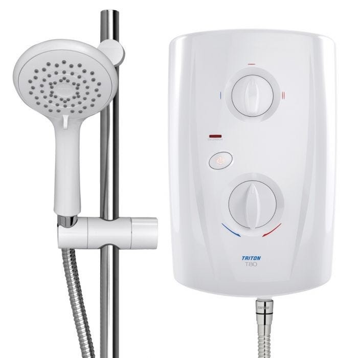 Triton 349492 T80 Pro-Fit Electric Shower 9.5kw White