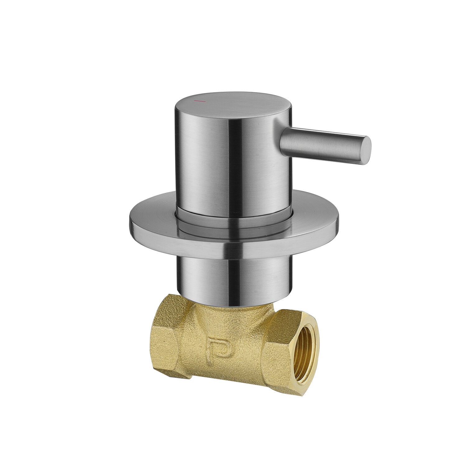 Flova BN-LVWMCONCW Levo Cold Wall Mounted Shut Off Valve Brushed Nickel