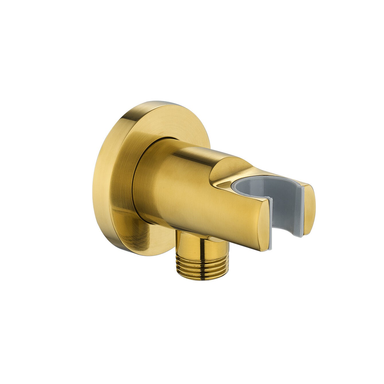 Flova Wall Outlet Elbow with Handset Holder Brushed Gold [BG-KI120A]