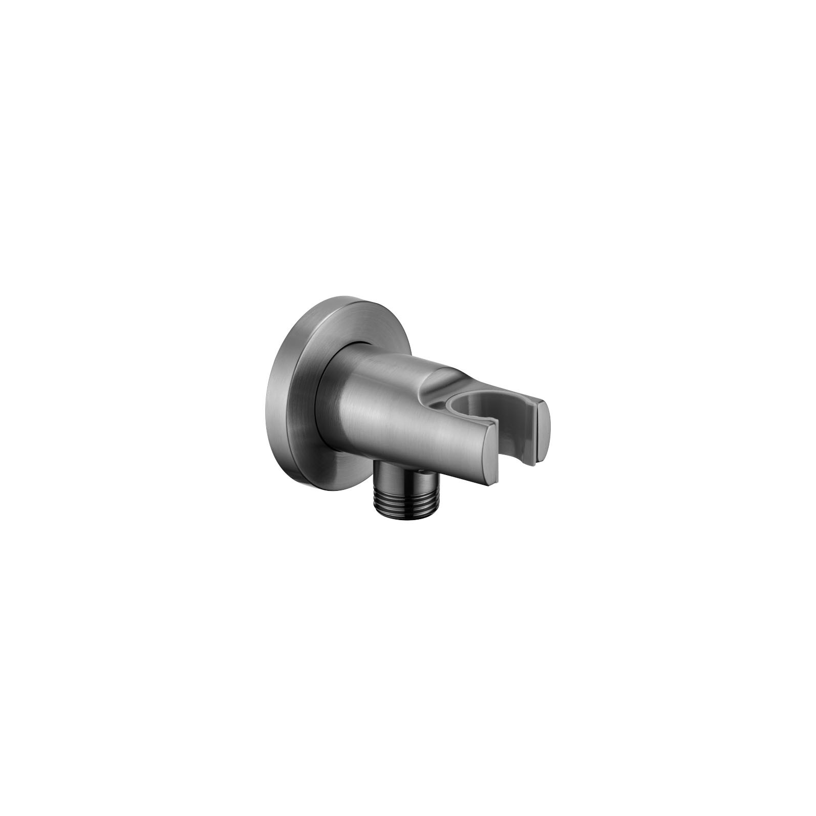 Flova Wall Outlet Elbow with Handset Holder Gun Metal [GM-KI120A]