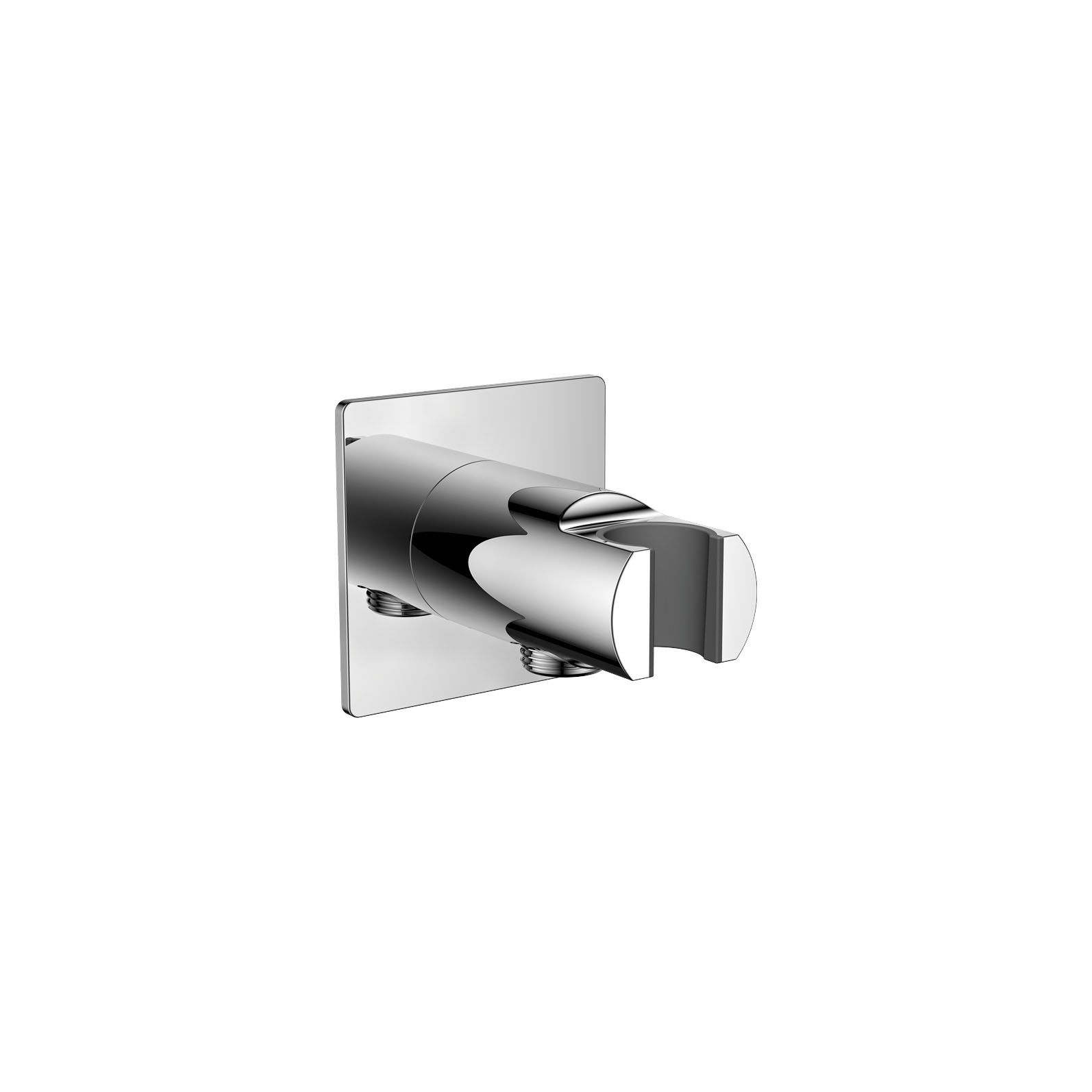 Flova Wall Outlet with Handset Holder & Square Plate Diamond Chrome [KI8812A]