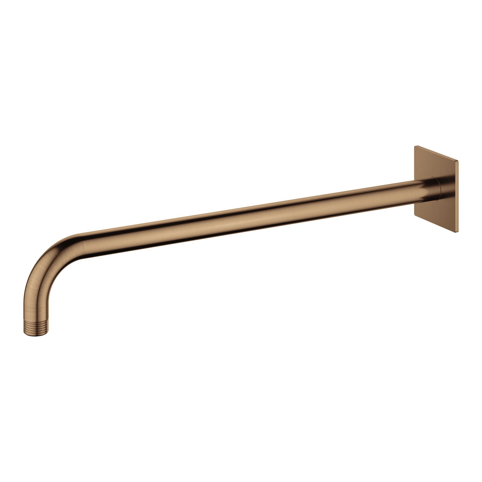Flova Wall Mounted Shower Arm 400mm with Square Plate Brushed Bronze [BRO-KILVSA-SQ]