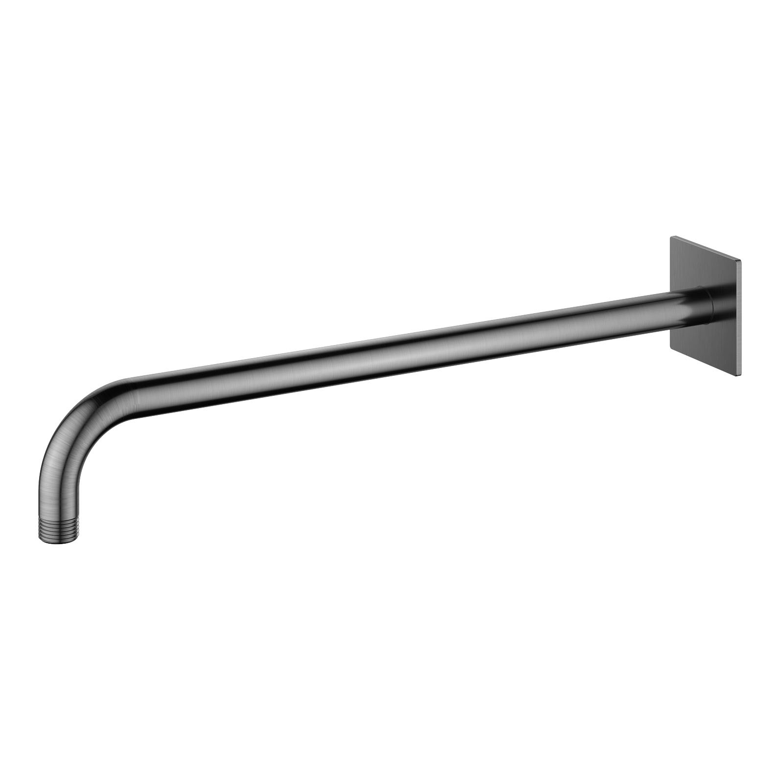 Flova Wall Mounted Shower Arm 400mm with Square Plate Gun Metal [GM-KILVSA-SQ]