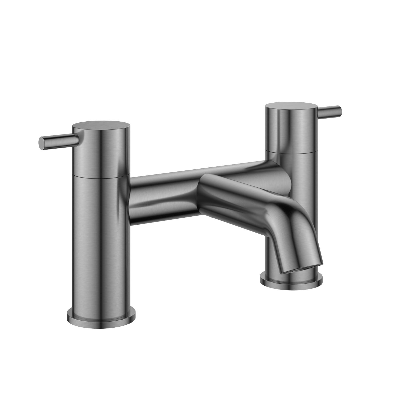 Flova Levo Deck Mounted Bath Filler (2 Tapholes) Gun Metal [GM-LVBF]