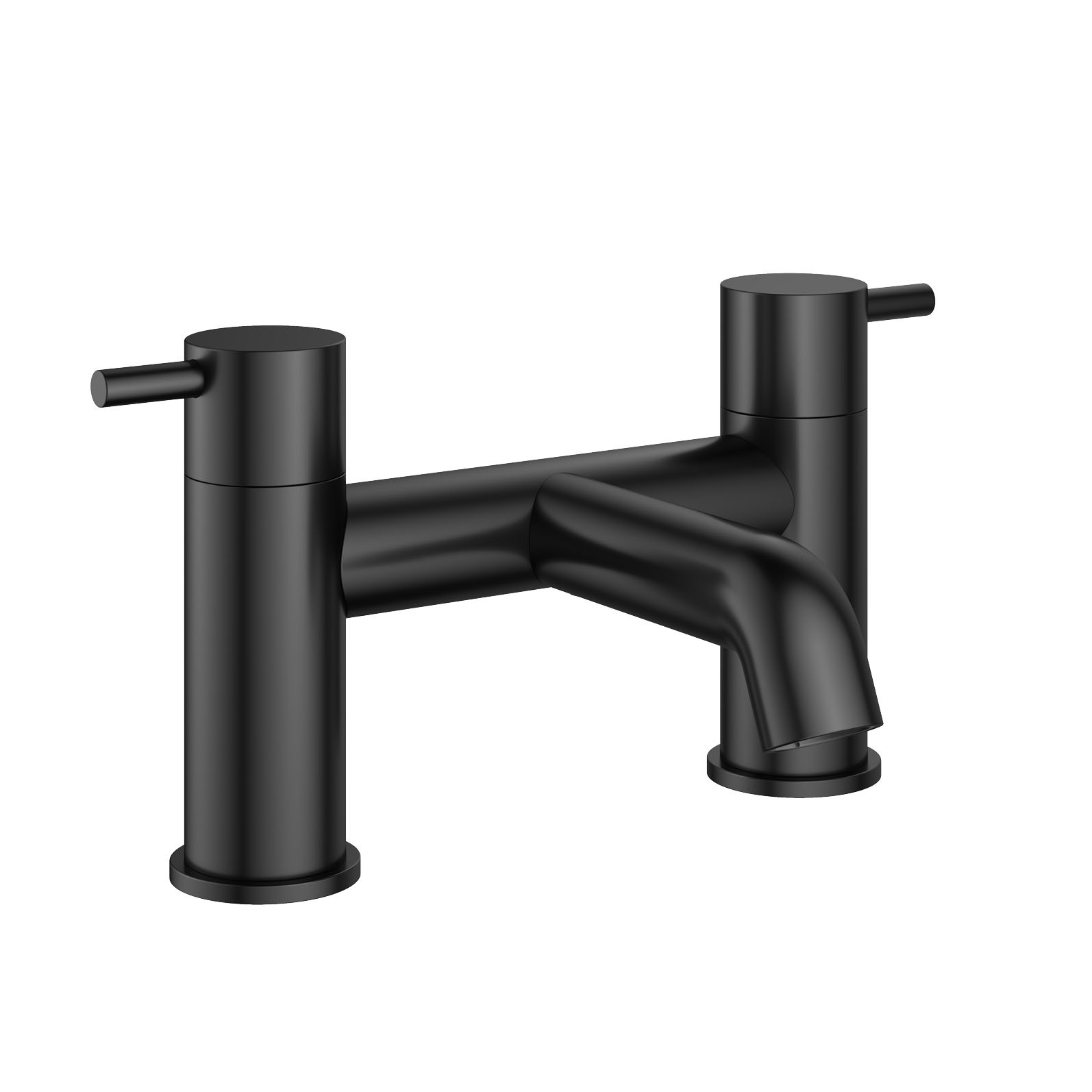 Flova Levo Deck Mounted Bath Filler (2 Tapholes) Matt Black [MB-LVBF]