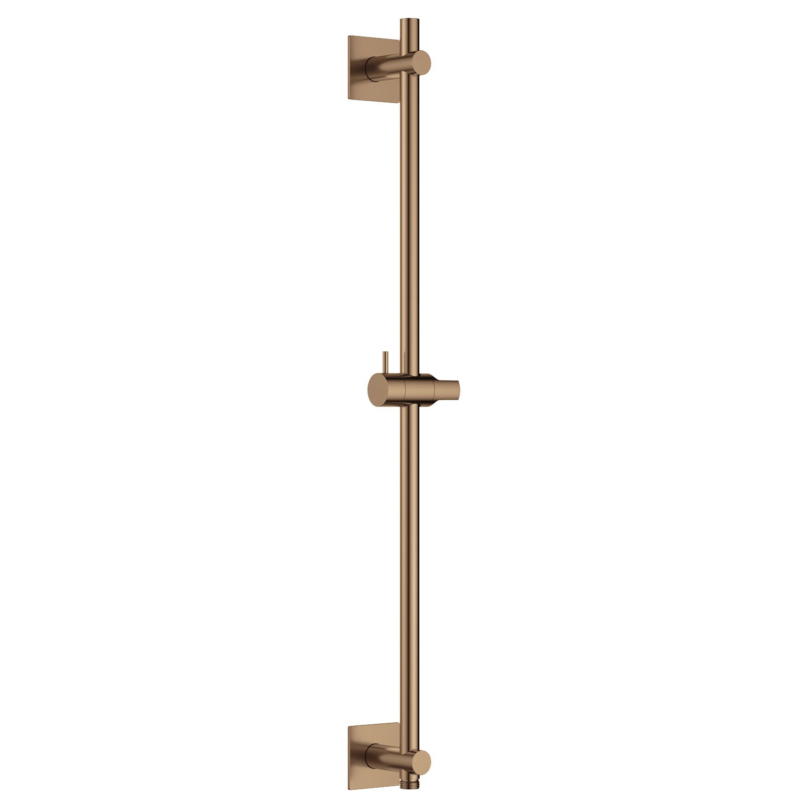 Flova Slide Rail 700mm with Integral Wall Outlet & Square Plate Brushed Bronze [BRO-LVSSWO-SQ]
