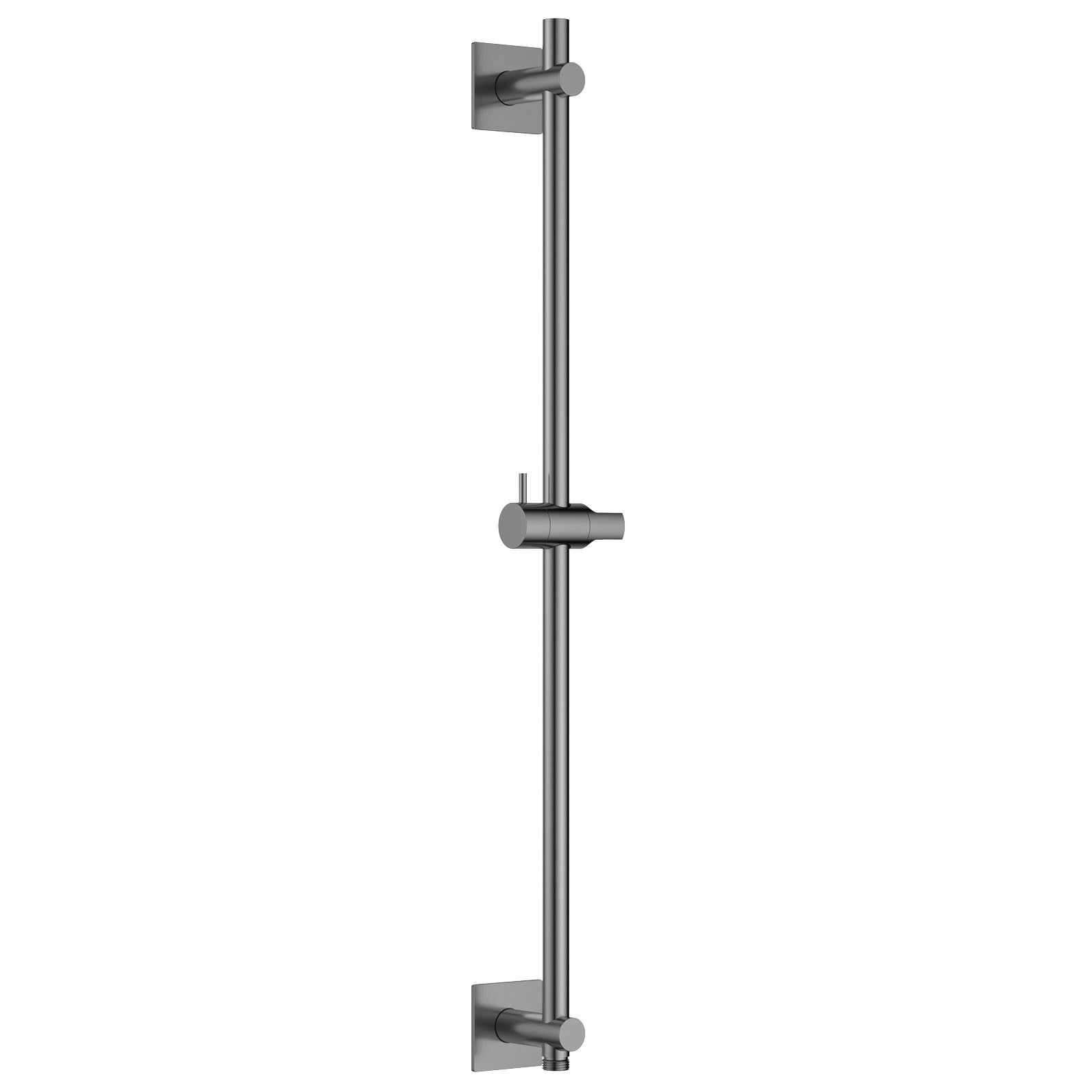 Flova Slide Rail 700mm with Integral Wall Outlet & Square Plate Gun Metal [GM-LVSSWO-SQ]