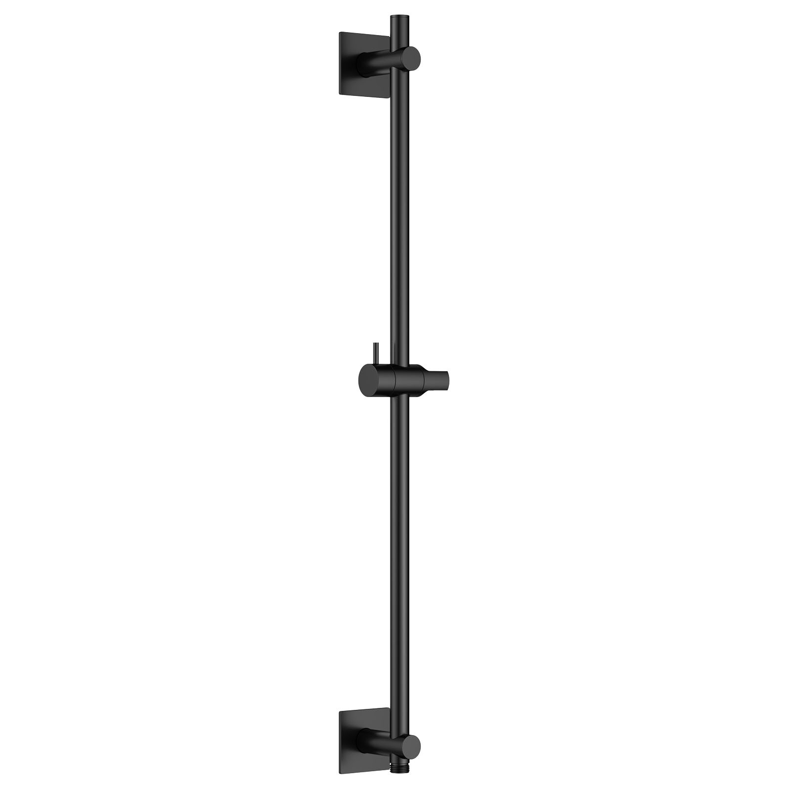 Flova Slide Rail 700mm with Integral Wall Outlet & Square Plate Matt Black [MB-LVSSWO-SQ]