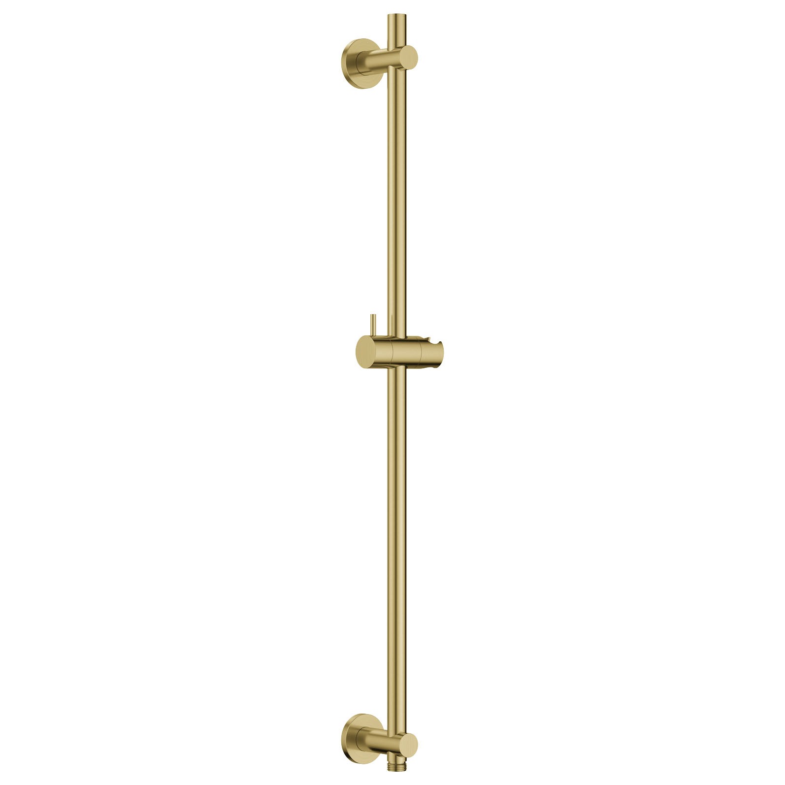 Flova Slide Rail 700mm with Integral Wall Outlet Brushed Brass [BRB-LVSSWO]