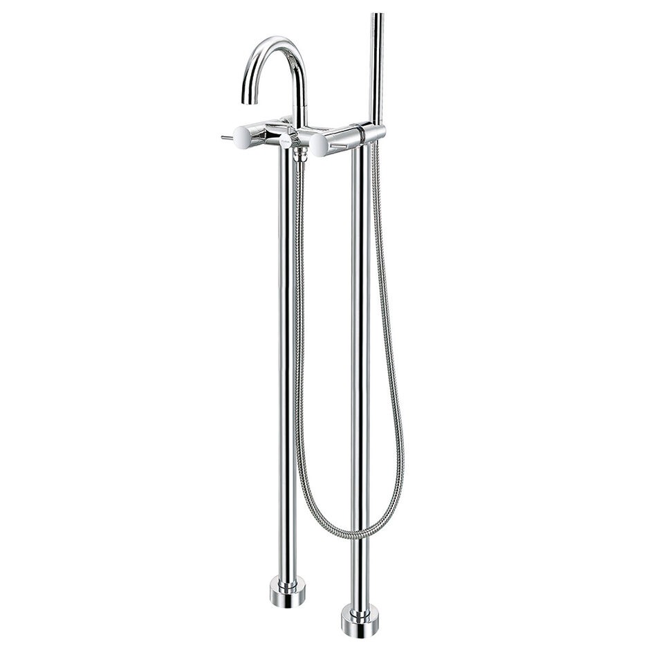 Flova LVTBSM Levo Floorstanding Tall Bath & Shower Mixer/Shower Set Chrome