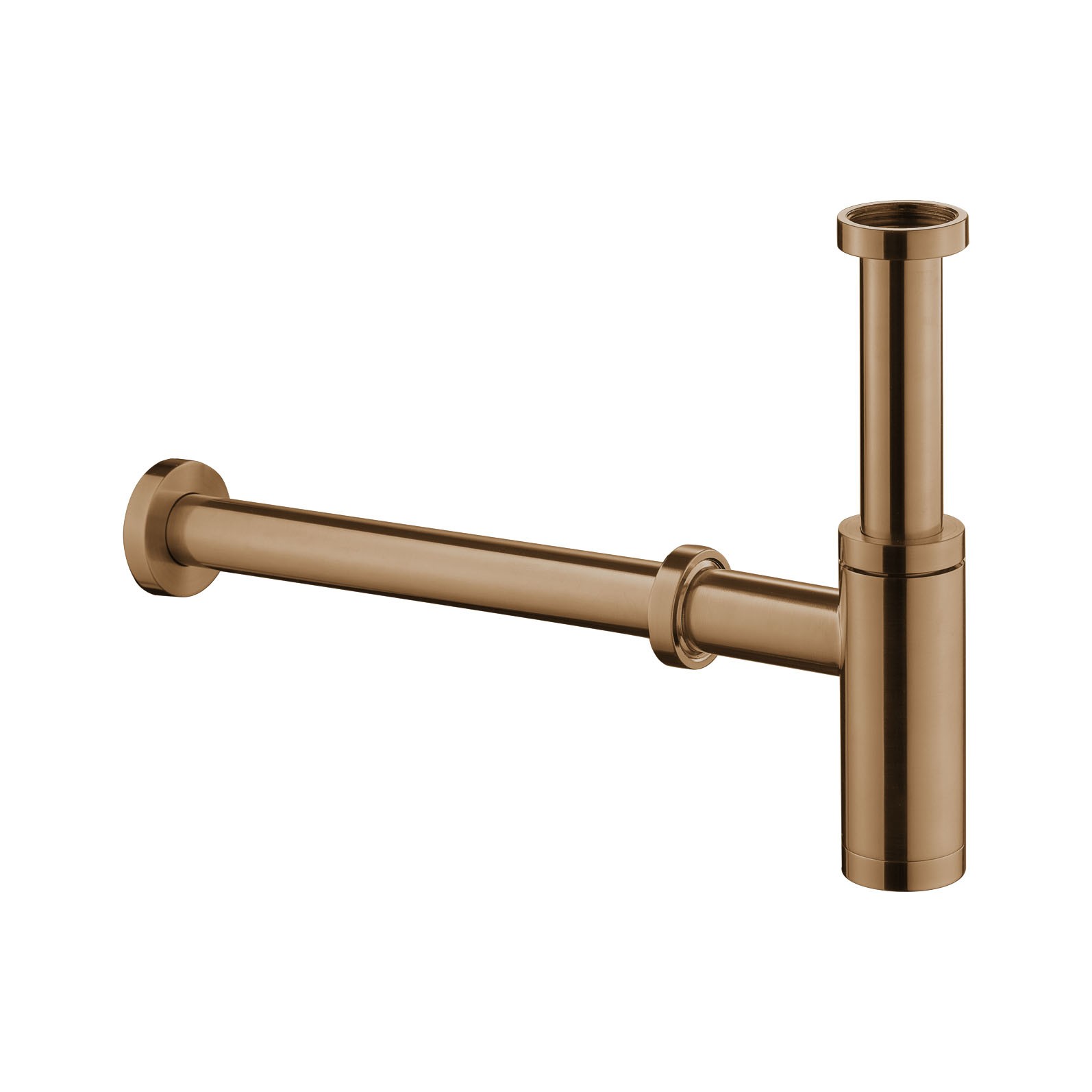 Flova Minimalist Bottle Trap and Pipe Brushed Bronze [BRO-MB9235]