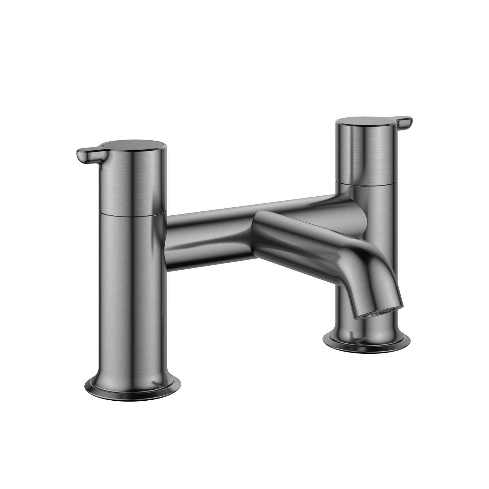Flova Moonlight Deck Mounted Bath Filler (2 Tapholes) Gun Metal [GM-MLBF]