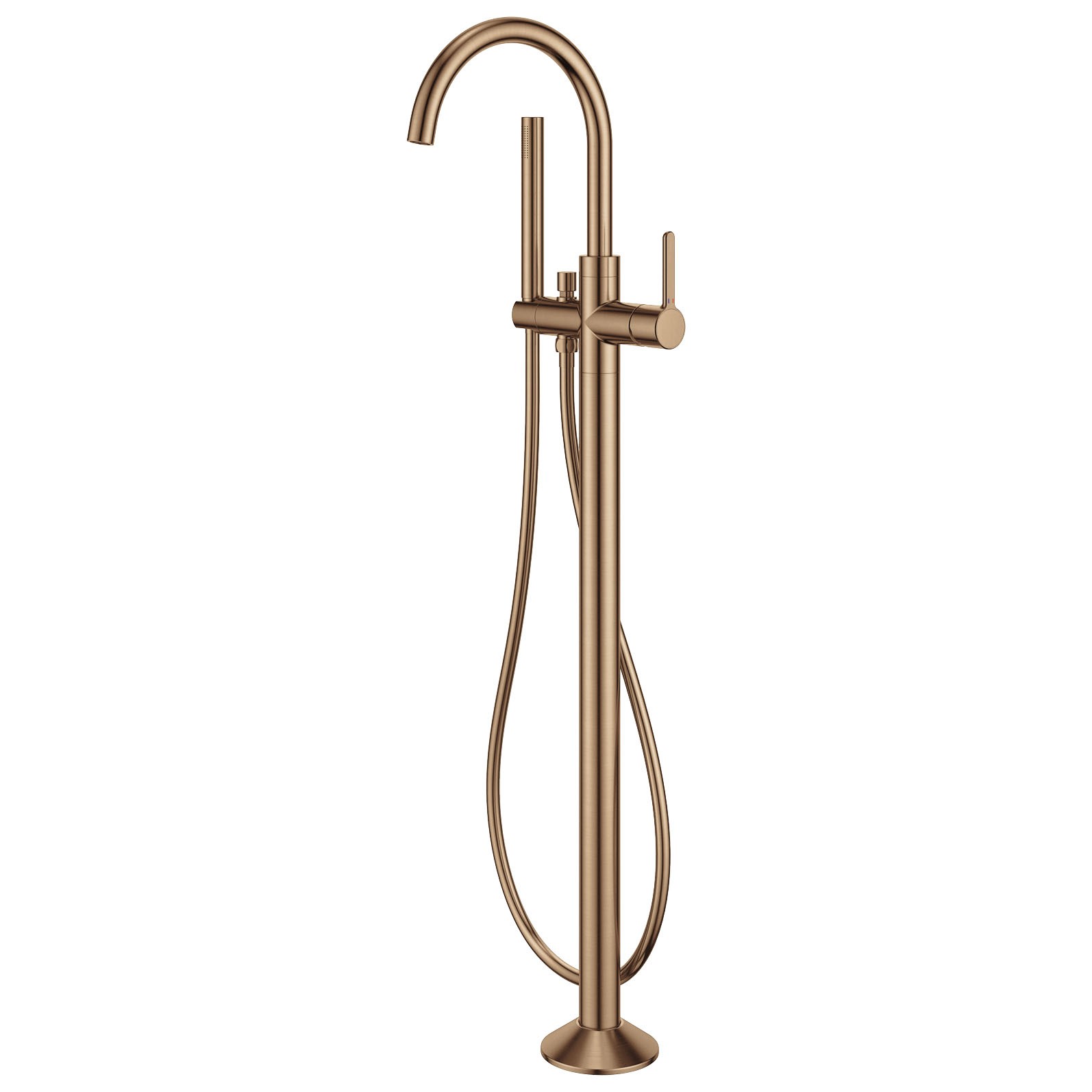 Flova Moonlight Floor Standing Bath & Shower Mixer Tap (Single Taphole) Brushed Bronze [BRO-MLFMBSM]