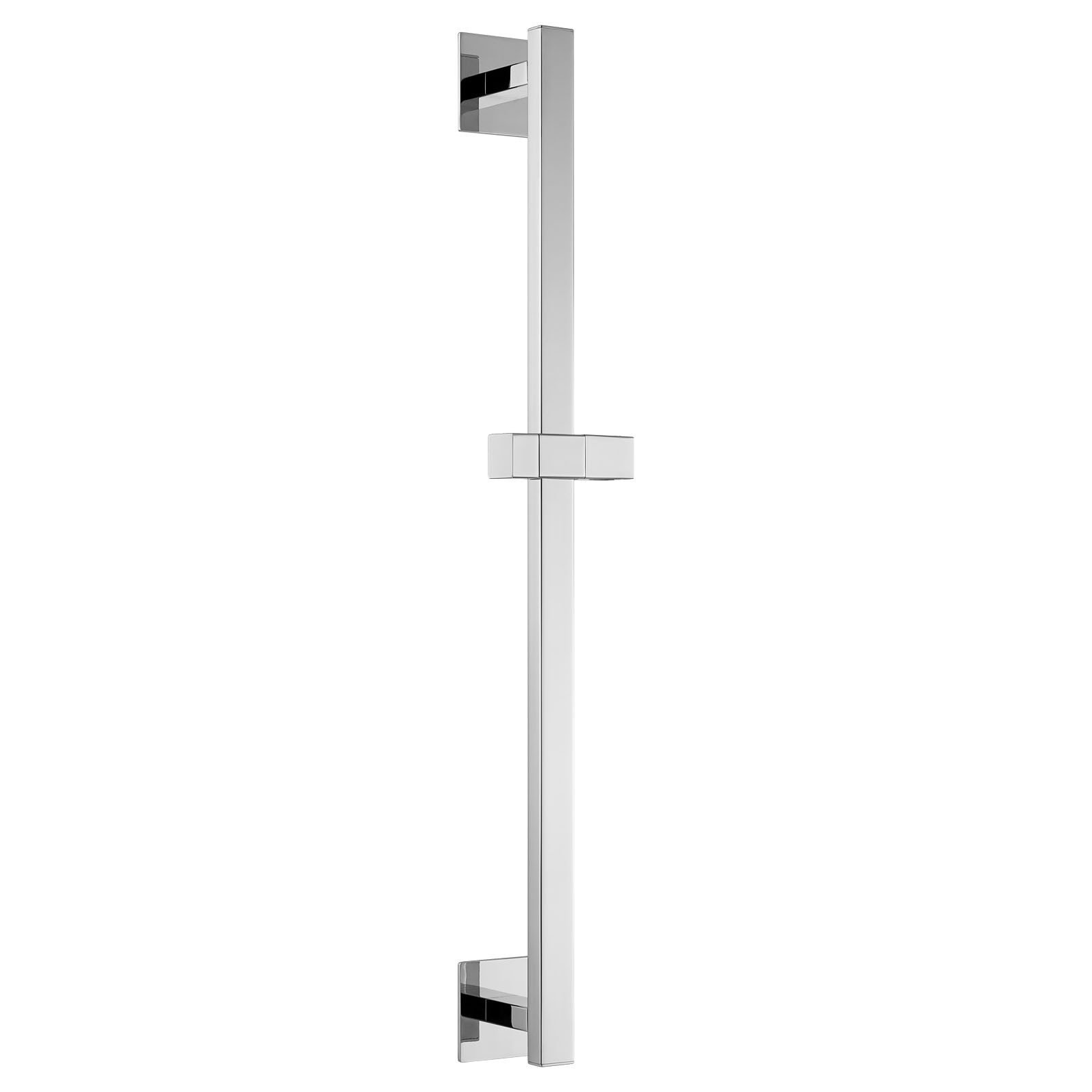 Flova Square Slide Rail 600mm with Square Plate Diamond Chrome [QUSS]