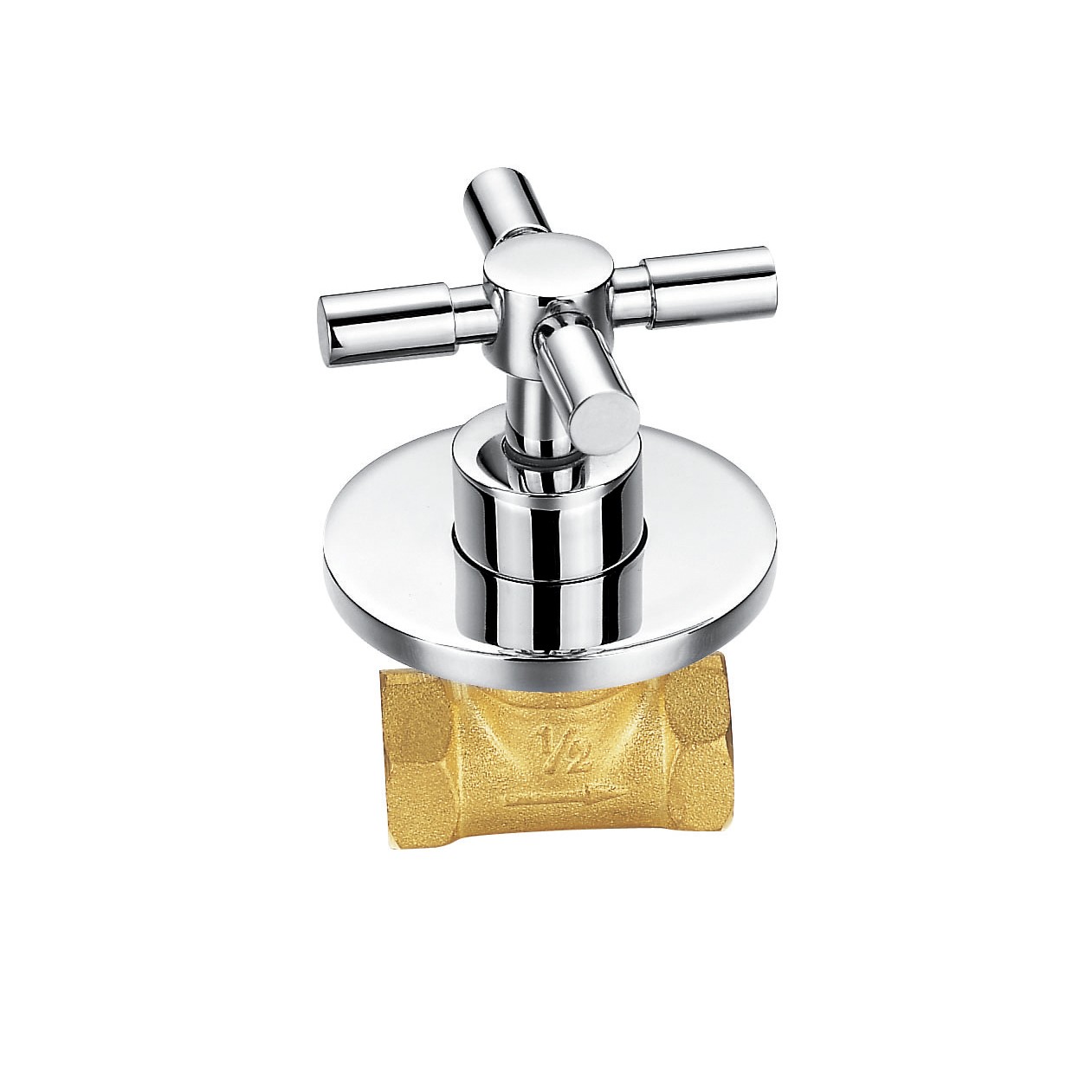 Flova XLWMCONCW XL Wall Mounted Cold Shut Off Valve Chrome