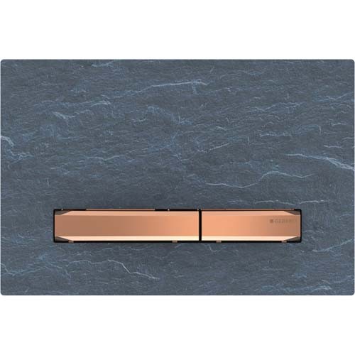 Geberit Sigma50 Dual Flush Plate - Mustang Slate / Red Gold [115670JM2]