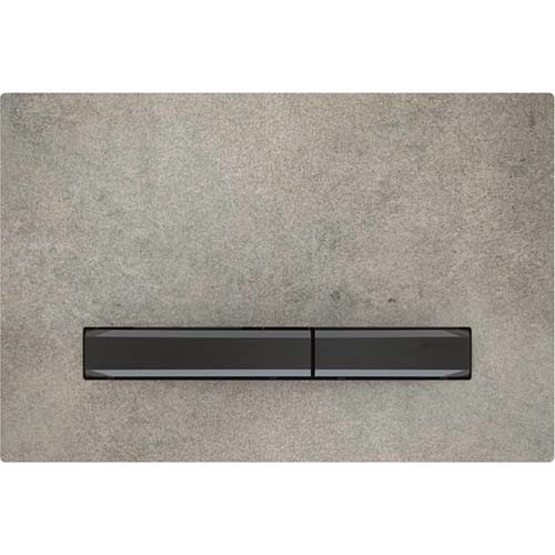 Geberit Sigma50 Dual Flush Plate - Concrete Look / Matt Black Chrome [115671JV2]