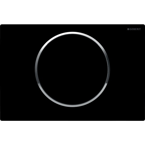 Geberit Sigma10 Flush Plate - Matt Black / Gloss Chrome / Matt Black [115758KM5]