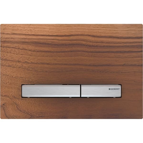 Geberit Sigma50 Dual Flush Plate - Chrome-plated Matt Black walnut [115788JX2]