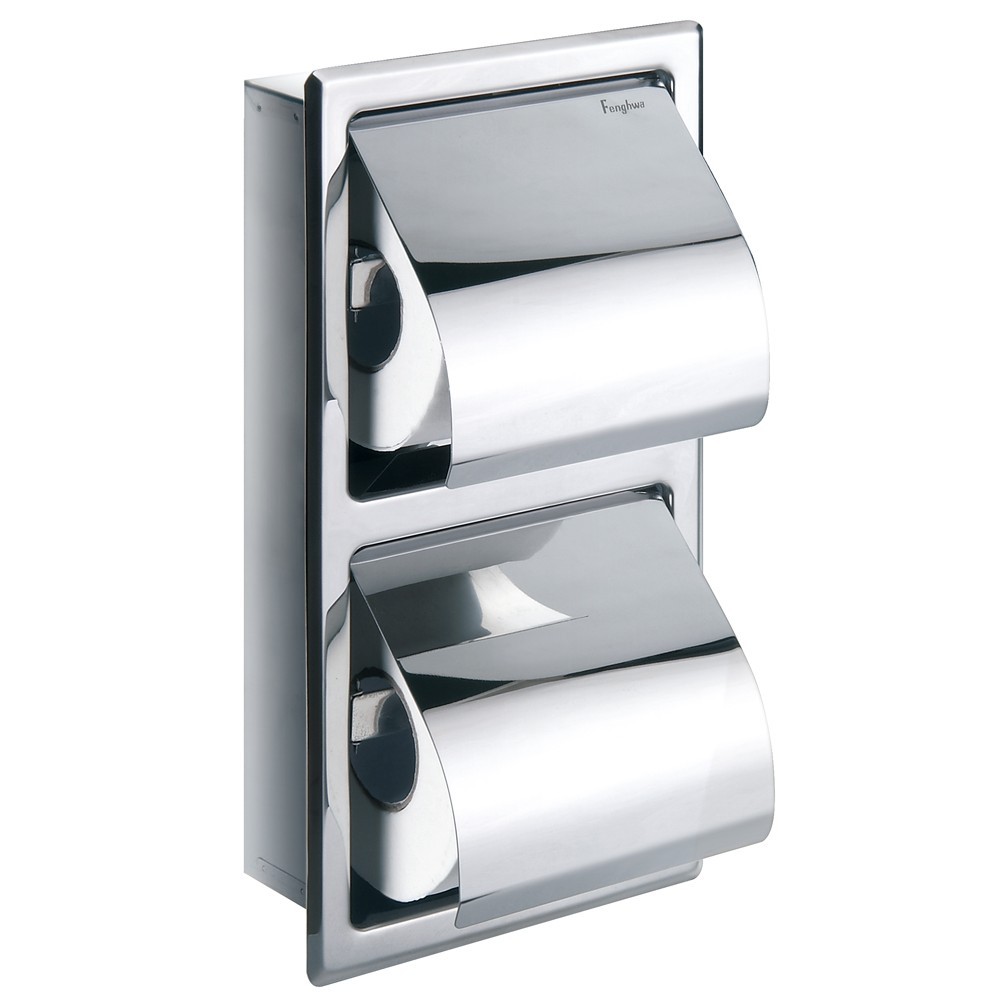 Flova Sofija Double Concealed Toilet Roll Holder Chrome [GL8965A]