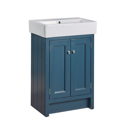 Roper Rhodes Hampton 575 Freestanding Vanity Unit - Derwent Blue [HAM550B.AG] [BASIN NOT INCLUDED]