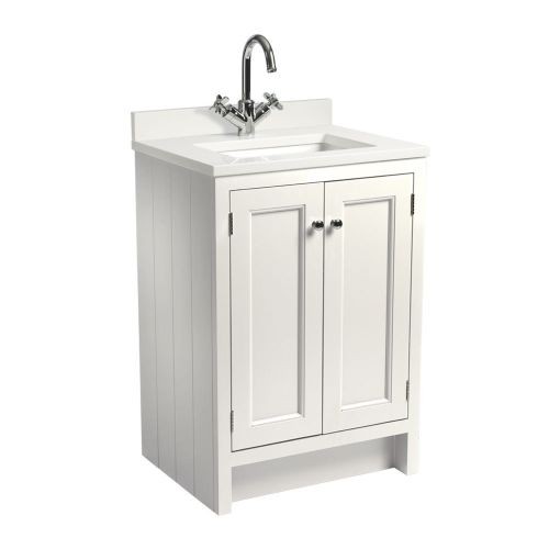 Roper Rhodes Hampton 600 Underslung Basin Vanity Unit - Chalk White [HAM600US.W] [BASIN NOT INCLUDED]