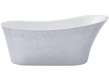 Heritage BHOFS00STL Holywell Metallic Effect Freestanding Single Ended Acrylic Bath 1710mm Steel